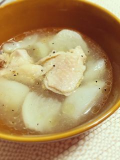 味付けは塩のみ!鶏肉とカブのスープ♫-レシピのメイン写真