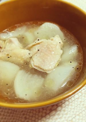 味付けは塩のみ！鶏肉とカブのスープ♫-レシピのメイン写真