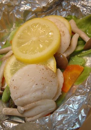 ホタテと野菜のレモン蒸し-レシピのメイン写真