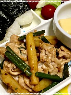 じゃがいも・ニンニクの芽・豚肉 醤油炒め-レシピのメイン写真
