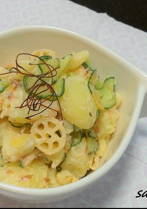 お出汁で減塩！鰹節で和風ポテトサラダ！-レシピのメイン写真