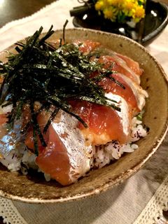 旬のアジでさっぱり生姜醤油丼-レシピのメイン写真