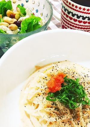 明太クリームパスタ(ベジヌードル)-レシピのメイン写真