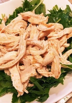 水菜と鶏胸肉のヘルシーサラダ-レシピのメイン写真