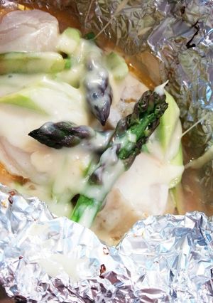 アスパラとホタテのホイル焼き-レシピのメイン写真