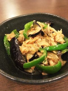 茄子とピーマンのツナ味噌炒め-レシピのメイン写真