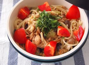 冷たい麺弁当　キノコとツナの冷製パスタ-レシピのメイン写真