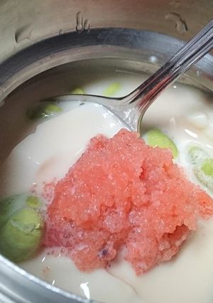 スープジャーde冷やし明太豆乳雑炊-レシピのメイン写真