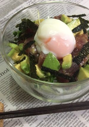 定番だけどお洒落♡ミニ丼♡鮪×アボカド-レシピのメイン写真