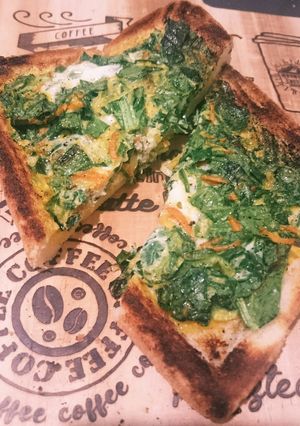 食パンde黄緑色野菜たっぷりキッシュ風-レシピのメイン写真