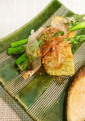厚揚げとアスパラポン酢ワサビがけ-レシピのメイン写真