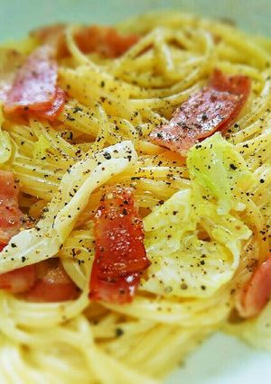 キャベツとベーコンの冷製マヨスパ-レシピのメイン写真
