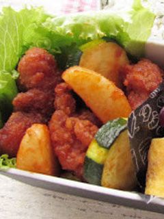 市販の唐揚げで♪唐揚げのケチャップ炒め-レシピのメイン写真