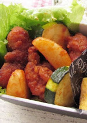 市販の唐揚げで♪唐揚げのケチャップ炒め-レシピのメイン写真