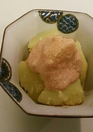 簡単、低カロリーじゃがいものめんたいがけ-レシピのメイン写真
