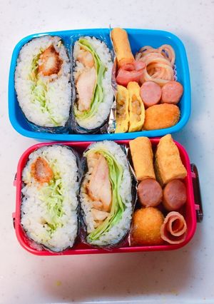 女子高生の作るお弁当15おにぎらず-レシピのメイン写真