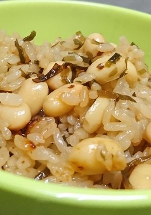 圧力鍋でふっくら大豆ごはん♪-レシピのメイン写真