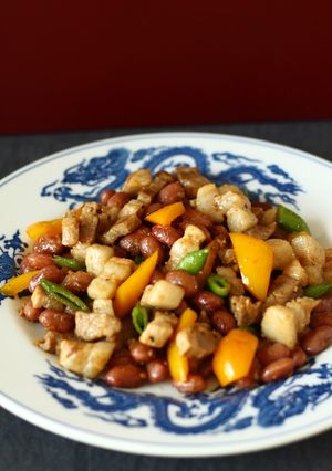 金時豆と豚バラの黒こしょう炒め-レシピのメイン写真