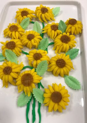 ひまわり・練りきり-レシピのメイン写真