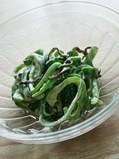 ピーマンと塩昆布のマヨネーズ和え-レシピのメイン写真