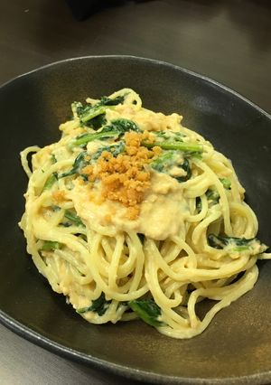 鮭フレークとほうれん草濃厚クリームパスタ-レシピのメイン写真