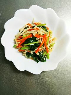 ほうれん草とえのきのめんつゆ和え-レシピのメイン写真