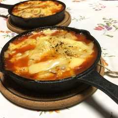 鉄板でナスとトマトのチーズ焼き-レシピのメイン写真