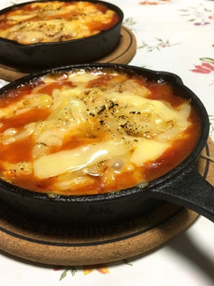 鉄板でナスとトマトのチーズ焼き-レシピのメイン写真