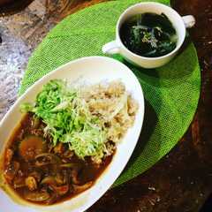稚貝のカレーとわかめスープ-レシピのメイン写真