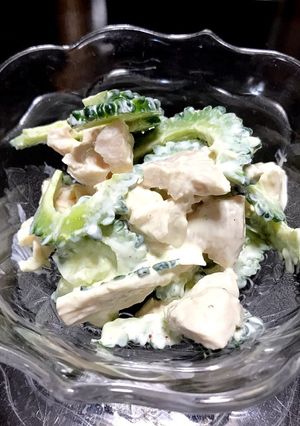 鶏むね肉とゴーヤのマヨヨーグルトサラダ-レシピのメイン写真