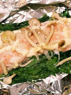 鮭マヨしょうゆのホイル焼き♪-レシピのメイン写真