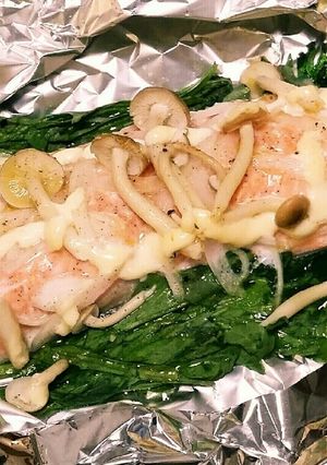 鮭マヨしょうゆのホイル焼き♪-レシピのメイン写真