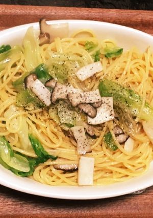 レタス＆きのこパスタ-レシピのメイン写真
