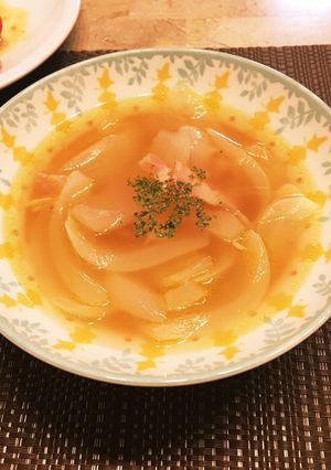 玉ねぎベーコンのニンニクスープ-レシピのメイン写真
