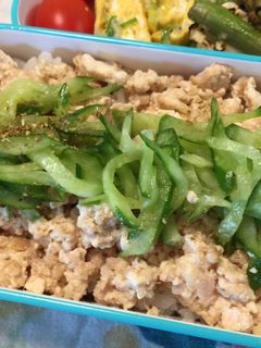 そぼろ丼弁当/ヘルシオ-レシピのメイン写真