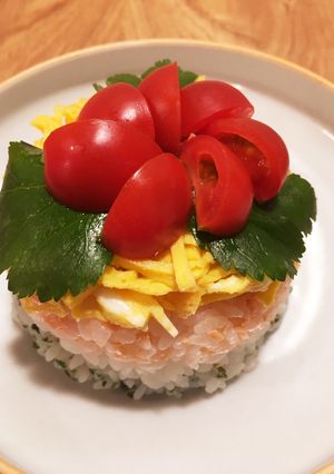 犬ごはん ひな祭りの簡単ごはんケーキ-レシピのメイン写真