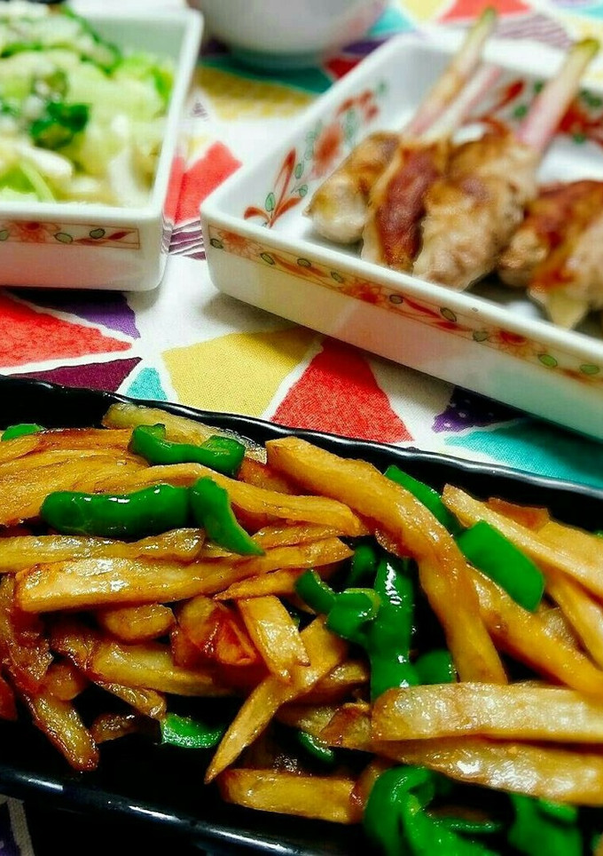 青椒肉絲風の揚げ煮-レシピのメイン写真