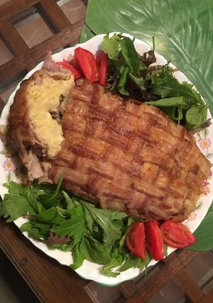 バラ肉編み込みinポテト-レシピのメイン写真