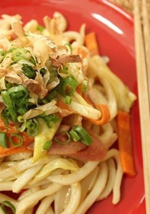 麺つゆマヨ焼きうどん。-レシピのメイン写真