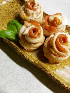 鶏ささみの薔薇巻き-レシピのメイン写真