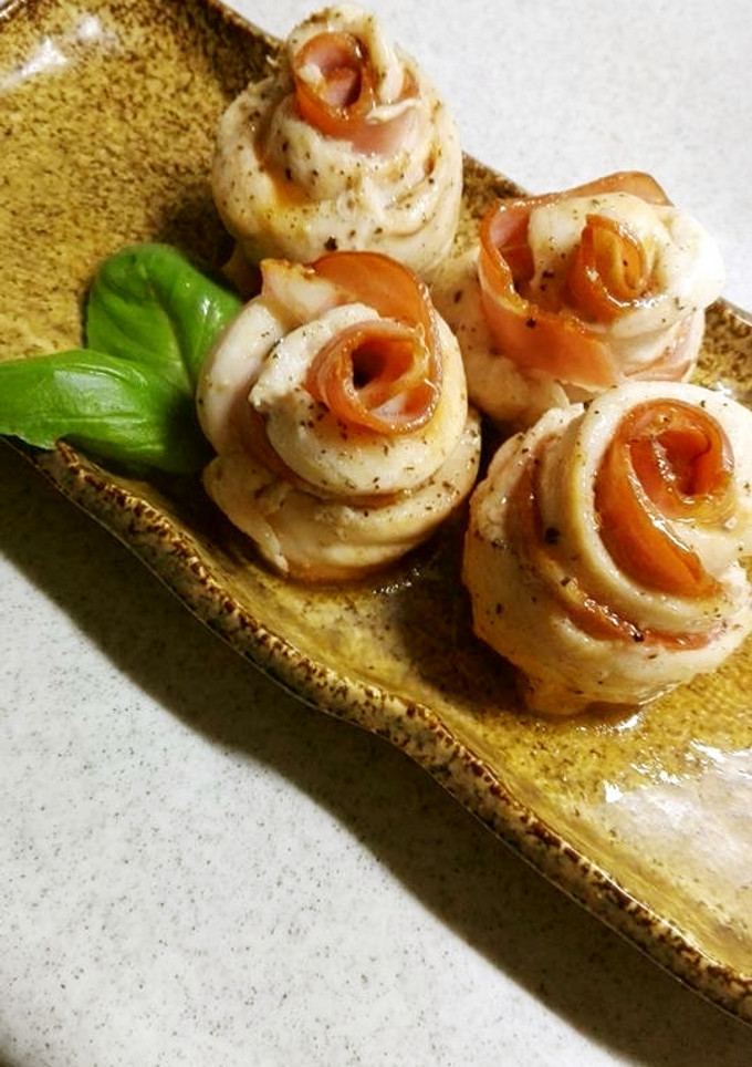 鶏ささみの薔薇巻き-レシピのメイン写真
