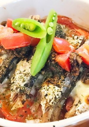 オイルサーディンのトマトチーズ焼き-レシピのメイン写真
