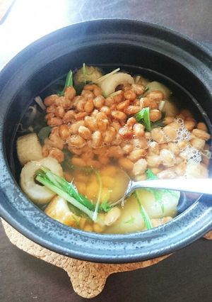 ダイエットに☆水餃子入り納豆スープ-レシピのメイン写真