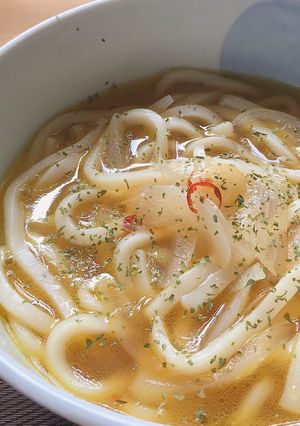 スープも飲めるペペロンチーノうどん-レシピのメイン写真