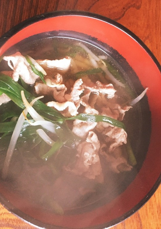 豚肉ともやしとニラのうまうまスープ-レシピのメイン写真