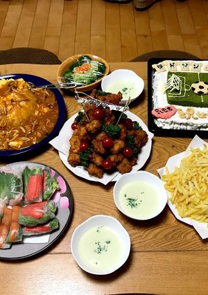 誕生日の夜ご飯(男子中学生用)-レシピのメイン写真