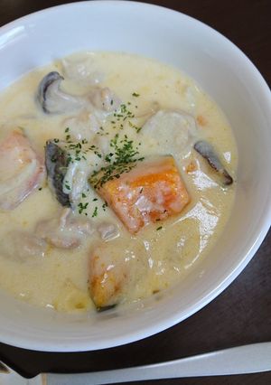 かぼちゃときのこのシチュー♪-レシピのメイン写真