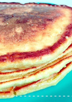 お豆腐で満足！きな粉ホットケーキ-レシピのメイン写真