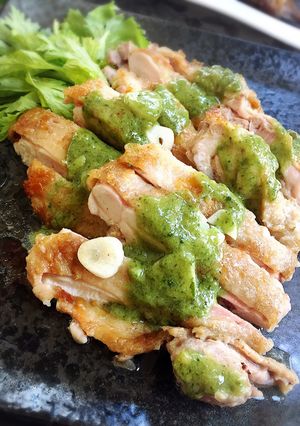 チキンステーキ♪バジルソースで-レシピのメイン写真