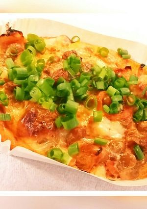 納豆キムチーズ！簡単！オープンオムレツ-レシピのメイン写真